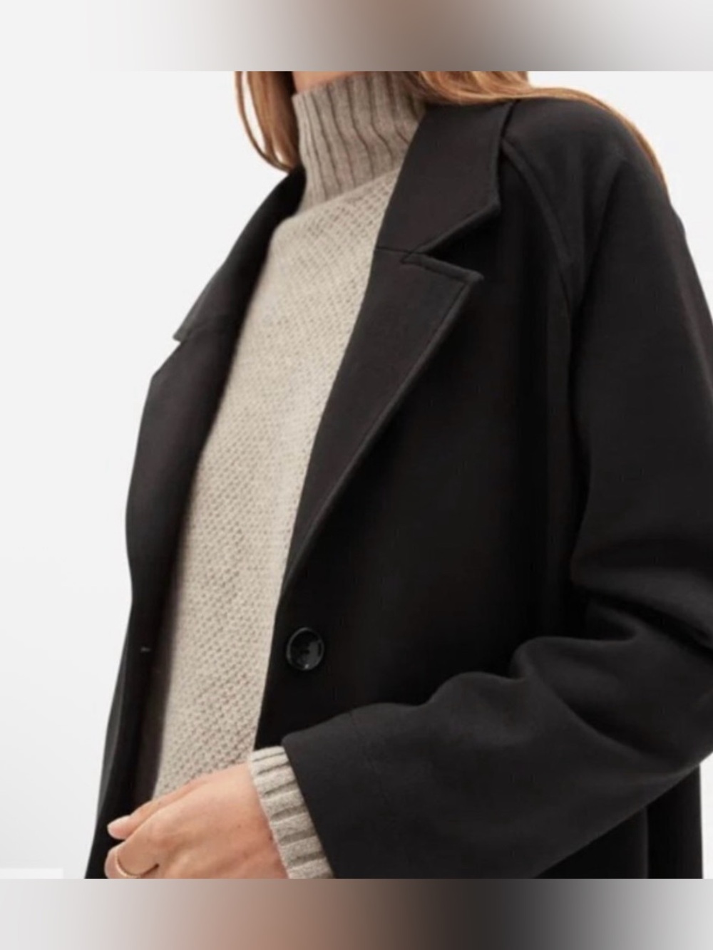 Everlane The Dream Coat in Black Oversized Tailored Discontinued | Size XL